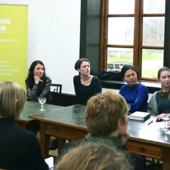 Panelet fra venstre: Tine Byrckel, Iben Maria Zeuthen, Stense Andrea Lind-Valdan, Jette Hye Jin Mortensen, Gudrun Hasle og Peter Brandt. Foto: Signe Bjerregaard Brok